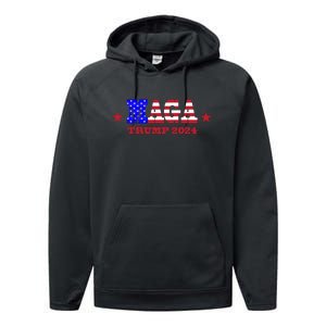 MAGA Trump 2024 Performance Fleece Hoodie