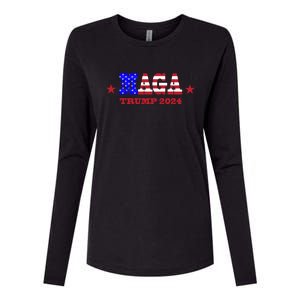 MAGA Trump 2024 Womens Cotton Relaxed Long Sleeve T-Shirt