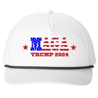 MAGA Trump 2024 Snapback Five-Panel Rope Hat