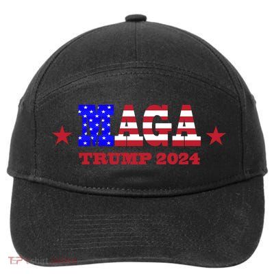 MAGA Trump 2024 7-Panel Snapback Hat