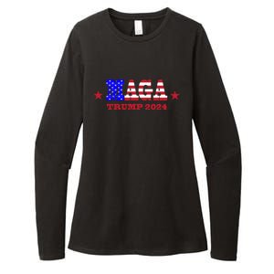 MAGA Trump 2024 Womens CVC Long Sleeve Shirt