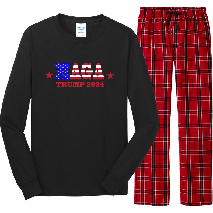 MAGA Trump 2024 Long Sleeve Pajama Set