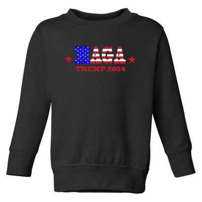 MAGA Trump 2024 Toddler Sweatshirt