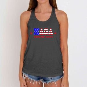 MAGA Trump 2024 Women's Knotted Racerback Tank