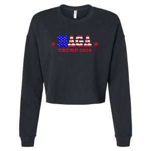 MAGA Trump 2024 Cropped Pullover Crew