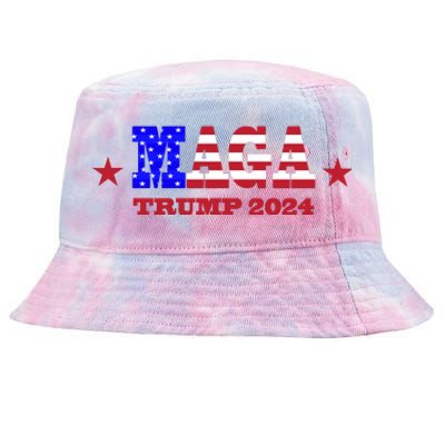 MAGA Trump 2024 Tie-Dyed Bucket Hat