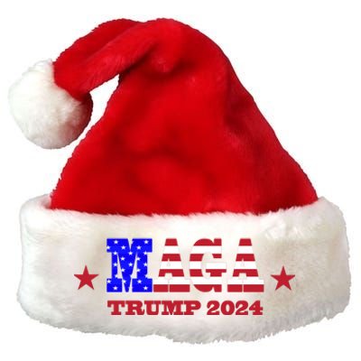 MAGA Trump 2024 Premium Christmas Santa Hat