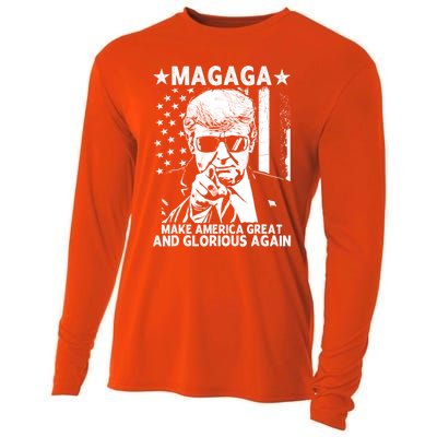 Magaga Trump 2024 Make America Great And Glorious Again Gift Cooling Performance Long Sleeve Crew