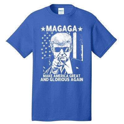 Magaga Trump 2024 Make America Great And Glorious Again Gift Tall T-Shirt