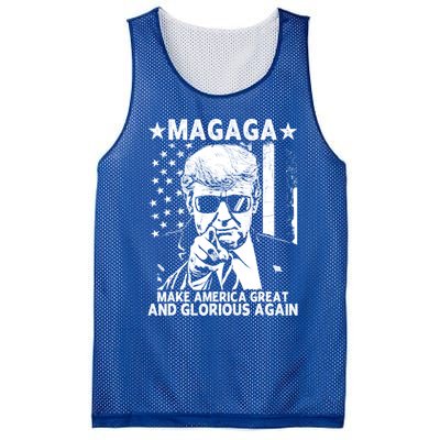 Magaga Trump 2024 Make America Great And Glorious Again Gift Mesh Reversible Basketball Jersey Tank