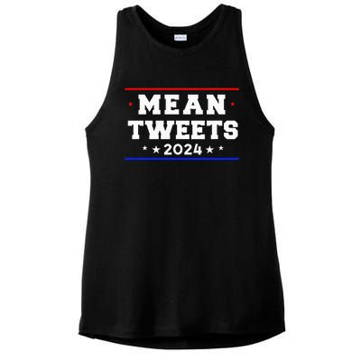 Mean Tweets 2024 Funny Trump Ladies PosiCharge Tri-Blend Wicking Tank