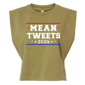 Mean Tweets 2024 Funny Trump Garment-Dyed Women's Muscle Tee