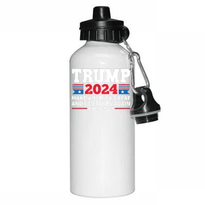 MAGAGA Trump 2024 Make America Great And Glorious Again Funny Aluminum Water Bottle