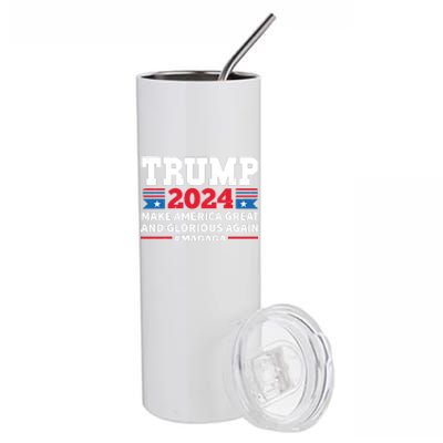 MAGAGA Trump 2024 Make America Great And Glorious Again Funny Stainless Steel Tumbler