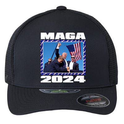 Maga Trump 2024 Flexfit Unipanel Trucker Cap