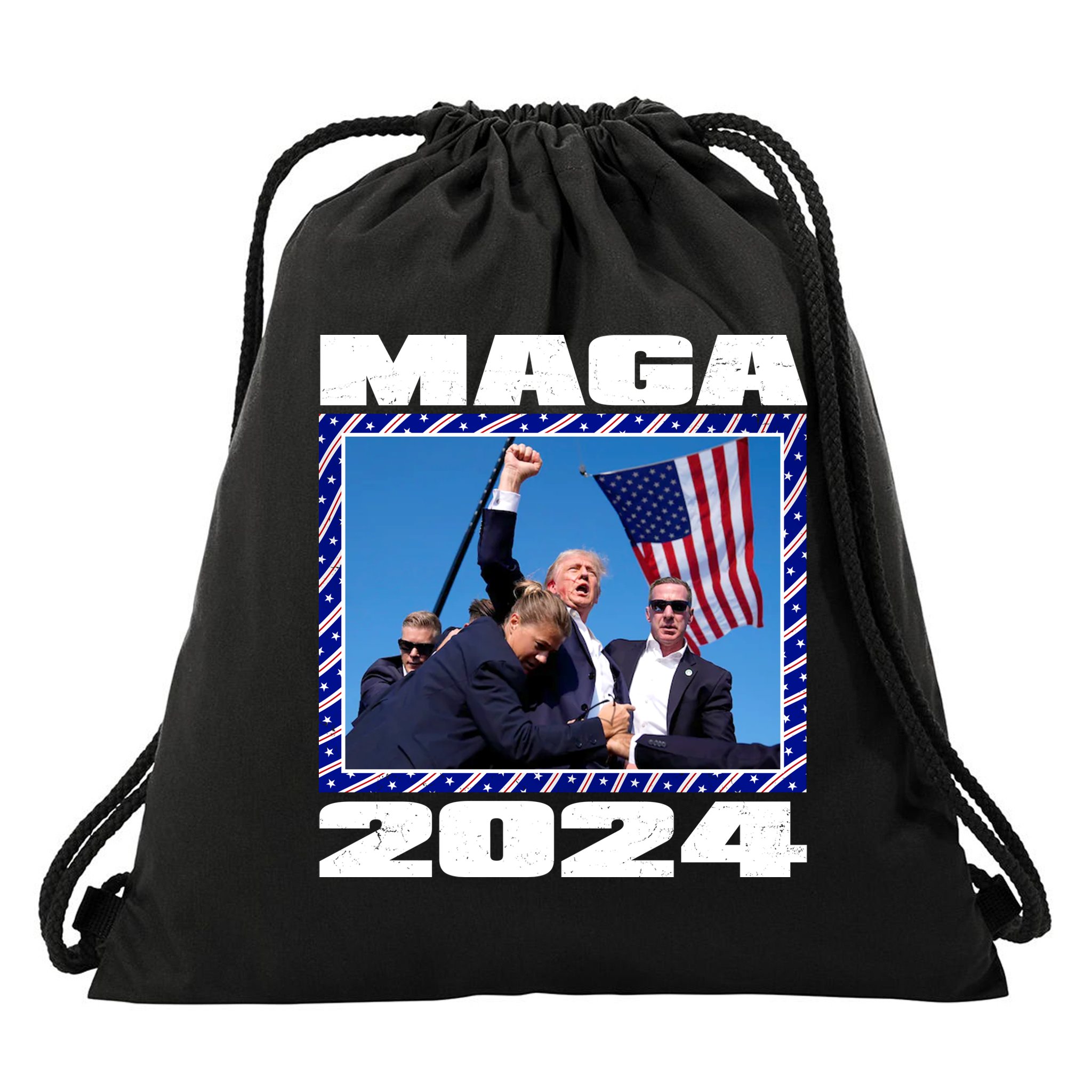 Maga Trump 2024 Drawstring Bag