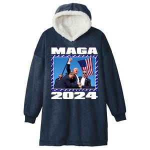 Maga Trump 2024 Hooded Wearable Blanket