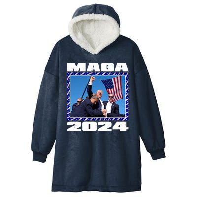 Maga Trump 2024 Hooded Wearable Blanket