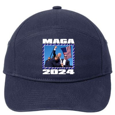 Maga Trump 2024 7-Panel Snapback Hat