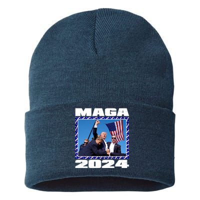 Maga Trump 2024 Sustainable Knit Beanie