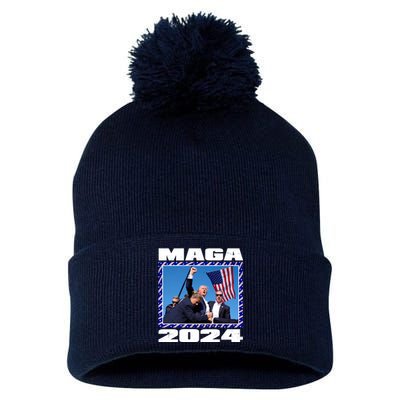 Maga Trump 2024 Pom Pom 12in Knit Beanie