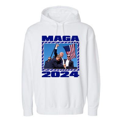 Maga Trump 2024 Garment-Dyed Fleece Hoodie