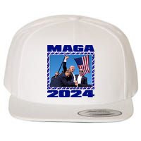 Maga Trump 2024 Wool Snapback Cap