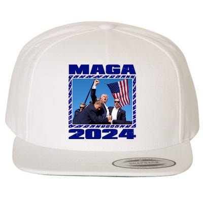 Maga Trump 2024 Wool Snapback Cap