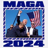 Maga Trump 2024 Wool Snapback Cap