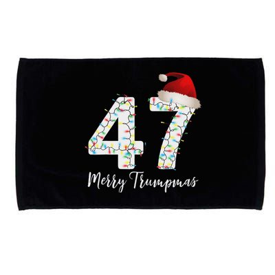 Merry Trumpmas 47 Family Matching Pj Funny Christmas Trump Microfiber Hand Towel