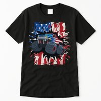 Monster Truck 4th Of July American Flag USA Tall T-Shirt