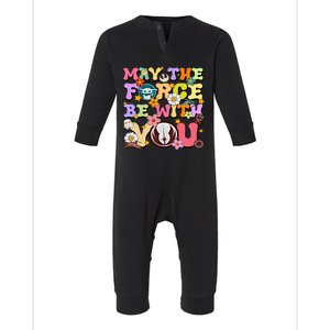 May The 4th Be With You Star Movie Wars May The Force Infant Fleece One Piece