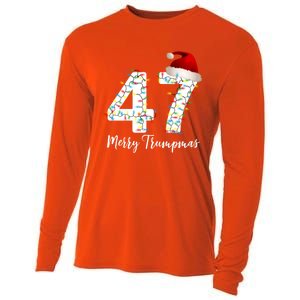 Merry Trumpmas 47 Family Matching Pj Funny Christmas Trump Gift Cooling Performance Long Sleeve Crew