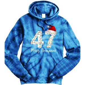 Merry Trumpmas 47 Family Matching Pj Funny Christmas Trump Gift Tie Dye Hoodie