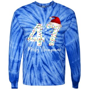 Merry Trumpmas 47 Family Matching Pj Funny Christmas Trump Gift Tie-Dye Long Sleeve Shirt