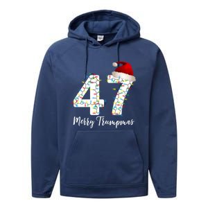 Merry Trumpmas 47 Family Matching Pj Funny Christmas Trump Gift Performance Fleece Hoodie