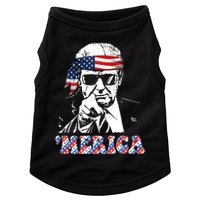 Merica Trump 4th Of July American Flag Festive Doggie Tank