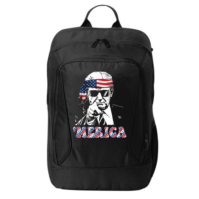 Merica Trump 4th Of July American Flag Festive City Backpack