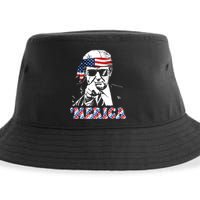 Merica Trump 4th Of July American Flag Festive Sustainable Bucket Hat