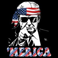 Merica Trump 4th Of July American Flag Festive Sustainable Bucket Hat