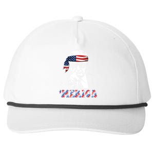 Merica Trump 4th Of July American Flag Festive Snapback Five-Panel Rope Hat