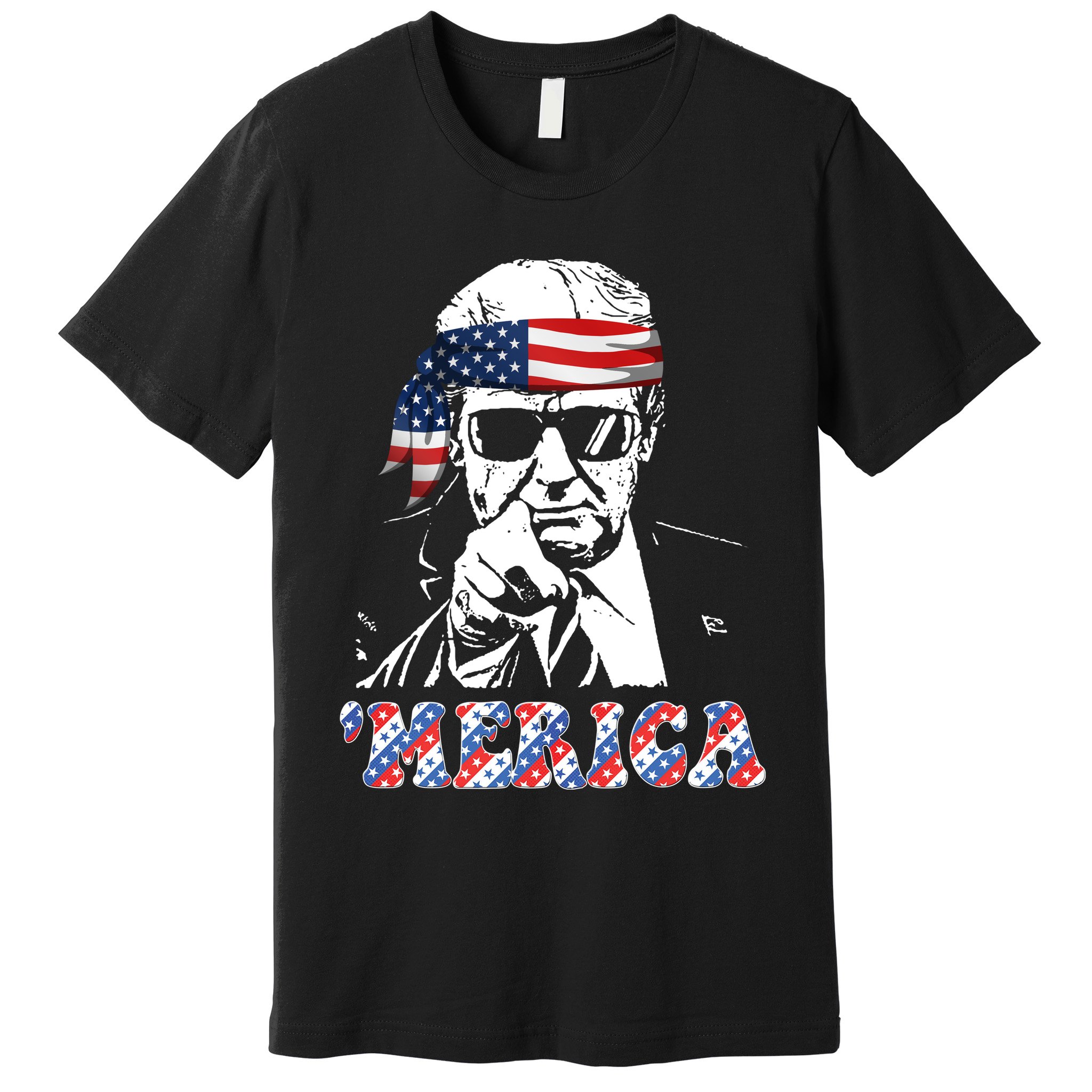 Merica Trump 4th Of July American Flag Festive Premium T-Shirt