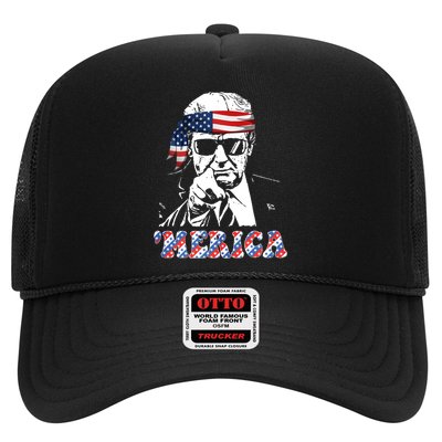 Merica Trump 4th Of July American Flag Festive Trucker Hat
