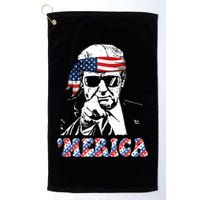 Merica Trump 4th Of July American Flag Festive Golf Towel