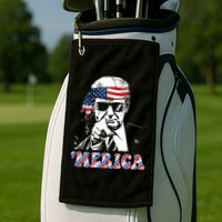 Merica Trump 4th Of July American Flag Festive Golf Towel