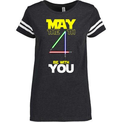 May The 4th Be With You Lightsaber Enza Ladies Jersey Football T-Shirt