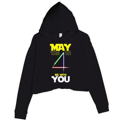 May The 4th Be With You Lightsaber Crop Fleece Hoodie