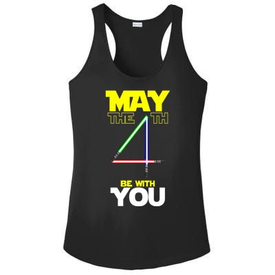 May The 4th Be With You Lightsaber Ladies PosiCharge Competitor Racerback Tank