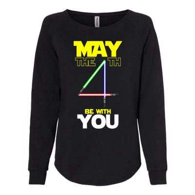 May The 4th Be With You Lightsaber Womens California Wash Sweatshirt