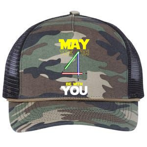 May The 4th Be With You Lightsaber Retro Rope Trucker Hat Cap